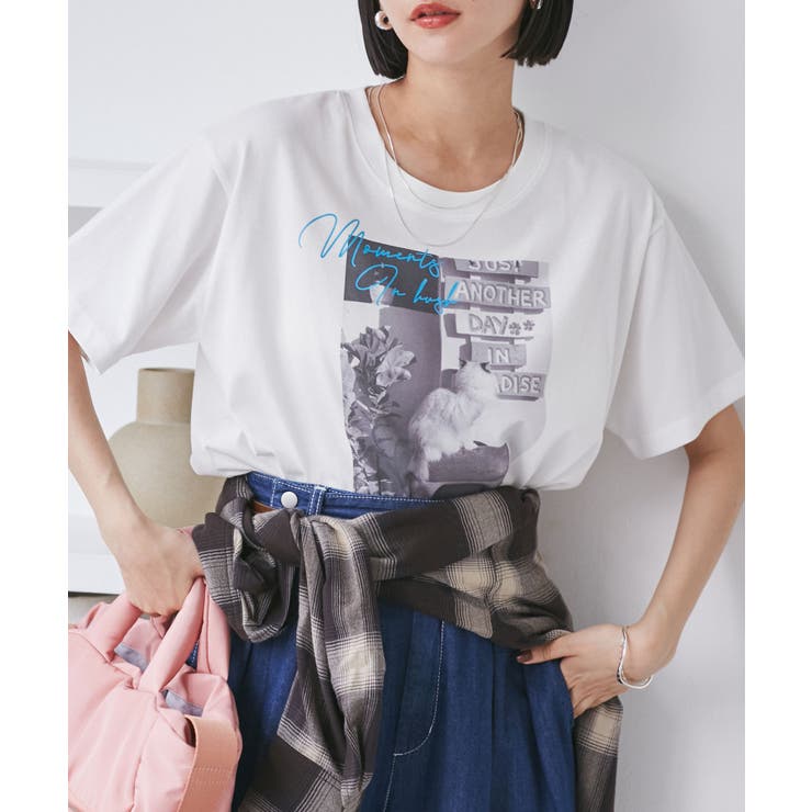 ホワイト(10) | フォト＆ロゴアソートTシャツ | VIS 