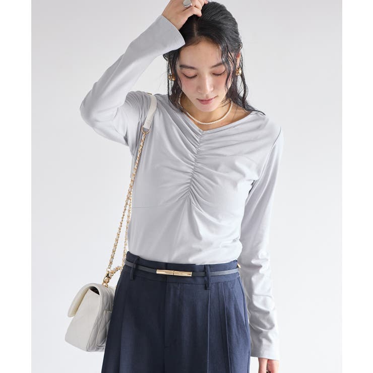 シャーリングギャザーカットソー | VIS  | 詳細画像11 