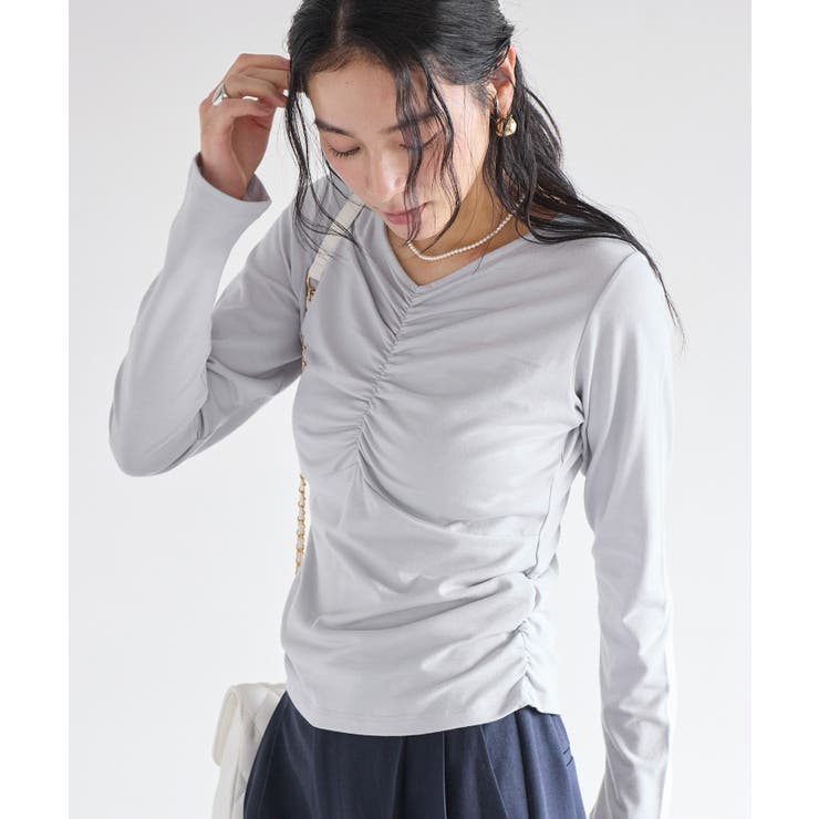 シャーリングギャザーカットソー | VIS  | 詳細画像13 