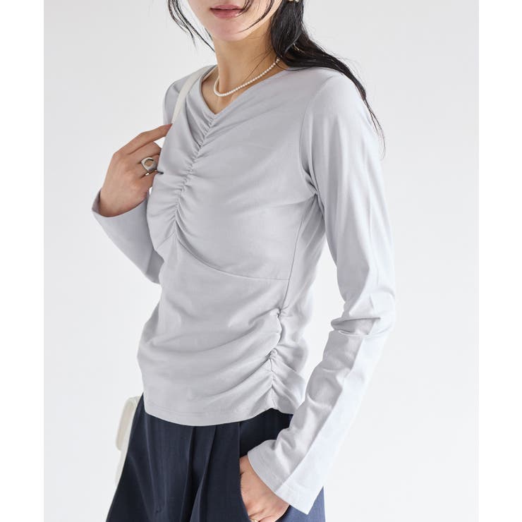 シャーリングギャザーカットソー | VIS  | 詳細画像14 