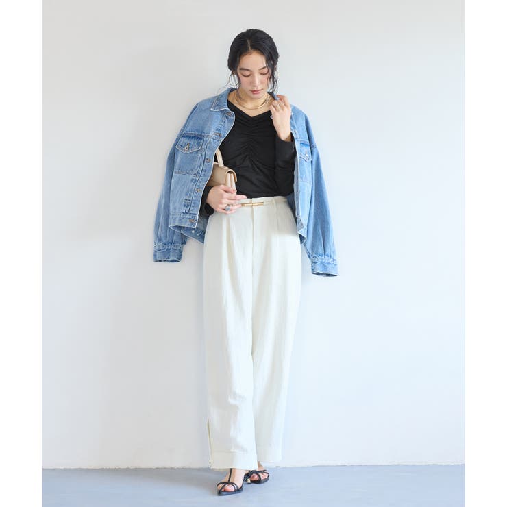 シャーリングギャザーカットソー | VIS  | 詳細画像18 