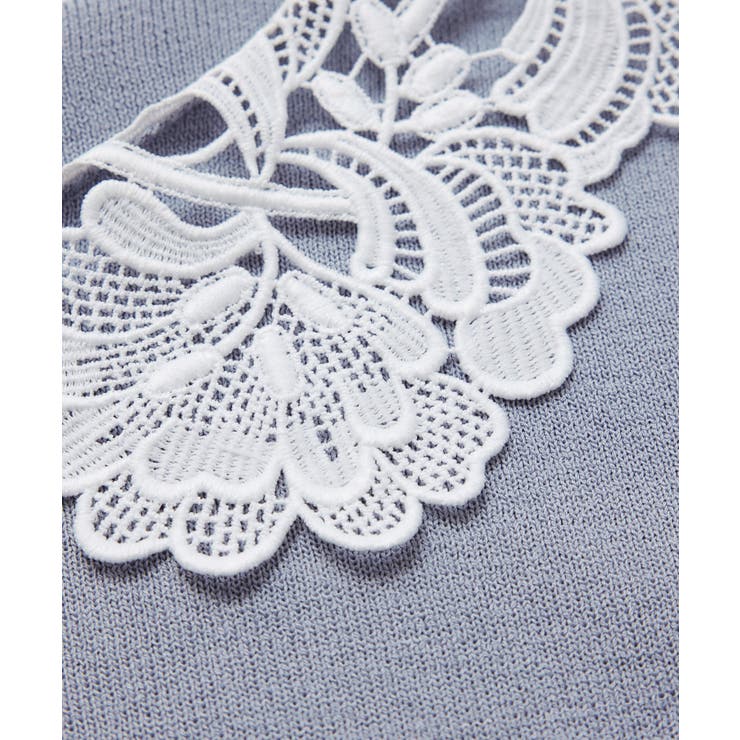 レースカラーニットプルオーバー/イージーケア | VIS  | 詳細画像30 