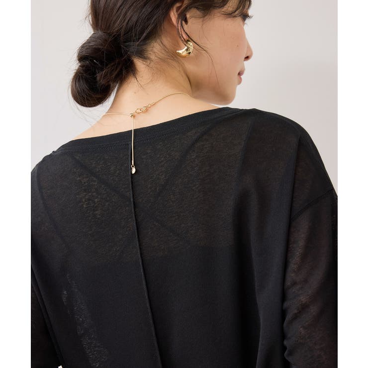 ラメメッシュスリーブ切り替えシアーロンT | VIS  | 詳細画像21 