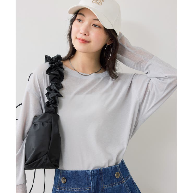 ラメメッシュスリーブ切り替えシアーロンT | VIS  | 詳細画像27 