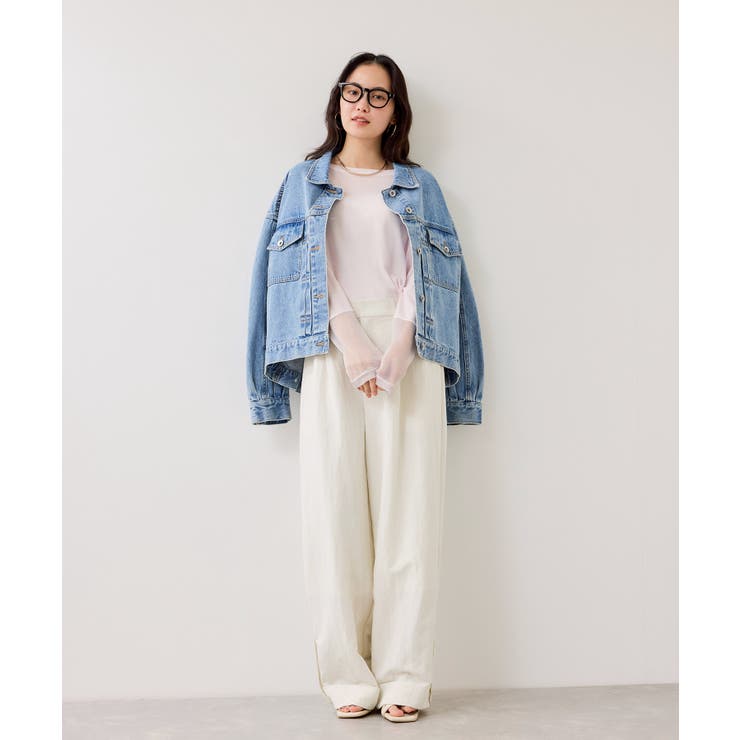 ラメメッシュスリーブ切り替えシアーロンT | VIS  | 詳細画像6 