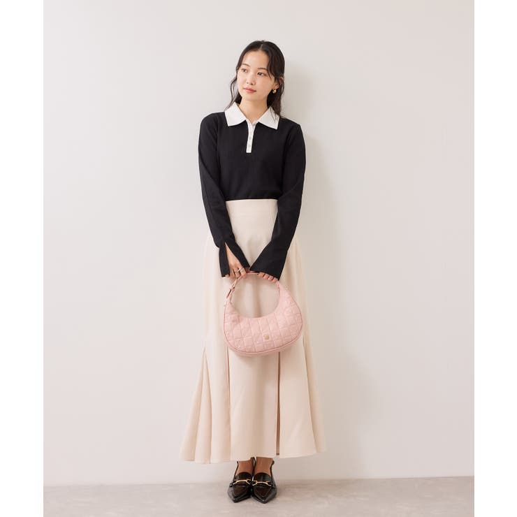 バイカラーポロ襟カットソー/イージーケア | VIS  | 詳細画像10 