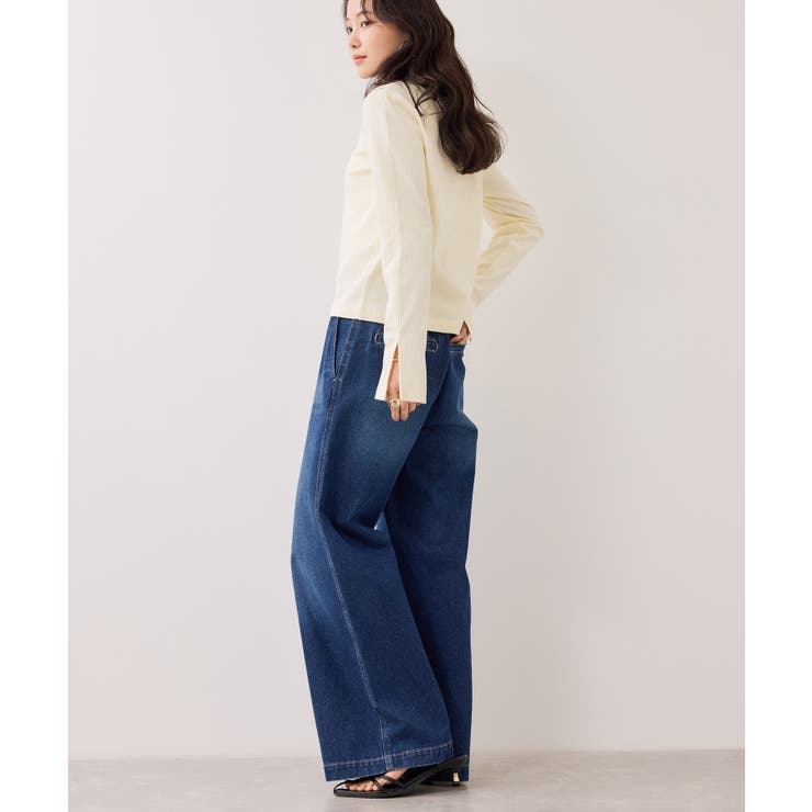 バイカラーポロ襟カットソー/イージーケア | VIS  | 詳細画像3 