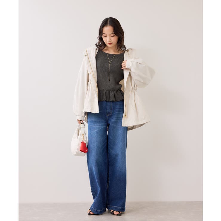 スラブヤーンペプラムフリルニットプルオーバー | VIS  | 詳細画像14 