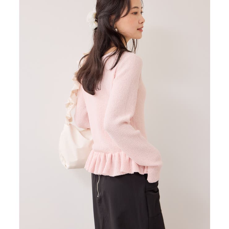 スラブヤーンペプラムフリルニットプルオーバー | VIS  | 詳細画像20 
