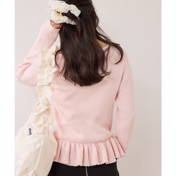 スラブヤーンペプラムフリルニットプルオーバー | VIS  | 詳細画像21 