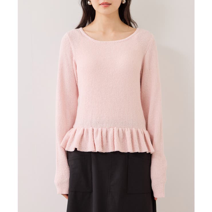 スラブヤーンペプラムフリルニットプルオーバー | VIS  | 詳細画像22 