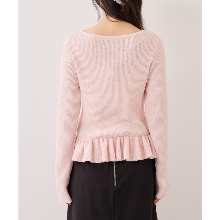 スラブヤーンペプラムフリルニットプルオーバー | VIS  | 詳細画像24 