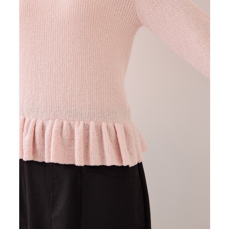 スラブヤーンペプラムフリルニットプルオーバー | VIS  | 詳細画像27 