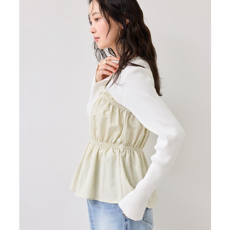 シャーリングビスチェドッキングニット/イージーケア | VIS  | 詳細画像10 