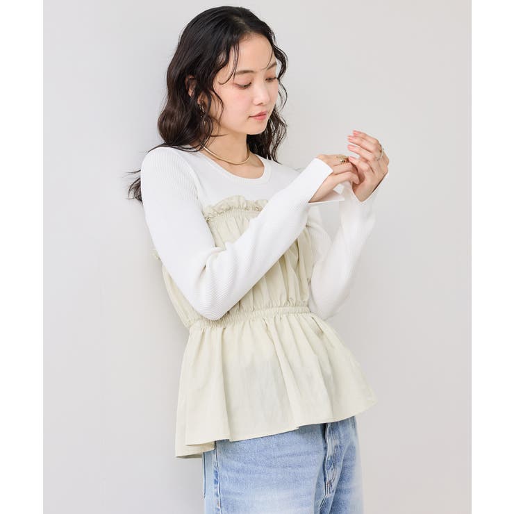 シャーリングビスチェドッキングニット/イージーケア | VIS  | 詳細画像11 