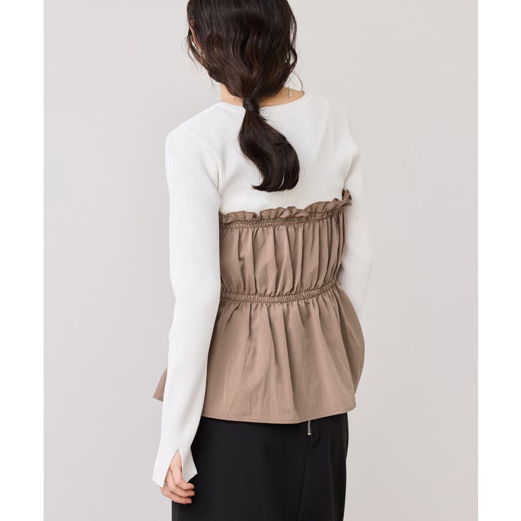 シャーリングビスチェドッキングニット/イージーケア | VIS  | 詳細画像18 