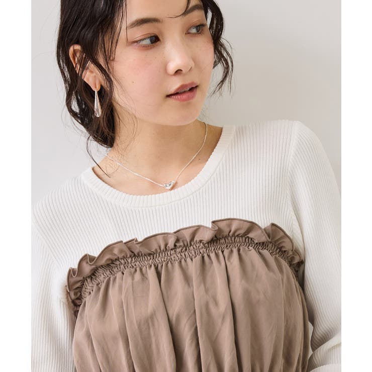 シャーリングビスチェドッキングニット/イージーケア | VIS  | 詳細画像19 