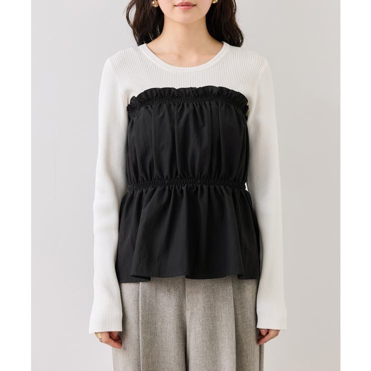 シャーリングビスチェドッキングニット/イージーケア | VIS  | 詳細画像20 