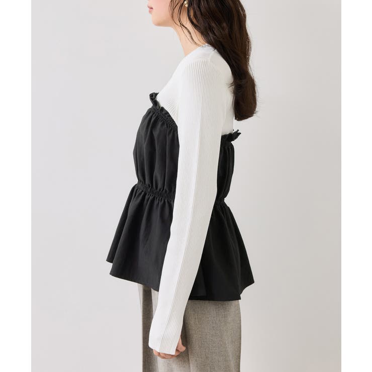 シャーリングビスチェドッキングニット/イージーケア | VIS  | 詳細画像21 