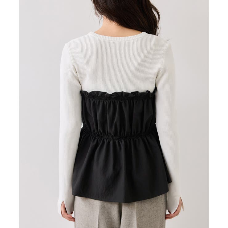 シャーリングビスチェドッキングニット/イージーケア | VIS  | 詳細画像22 