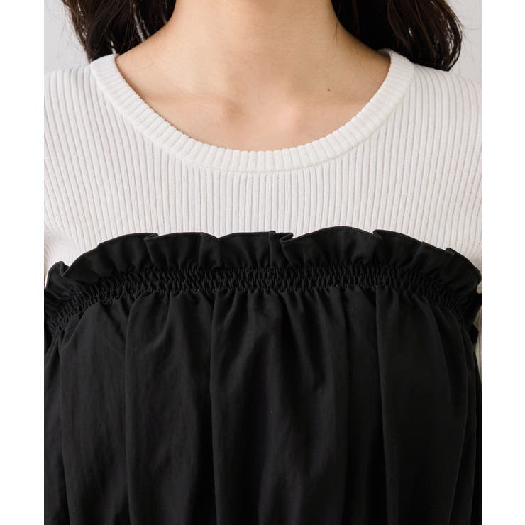 シャーリングビスチェドッキングニット/イージーケア | VIS  | 詳細画像23 