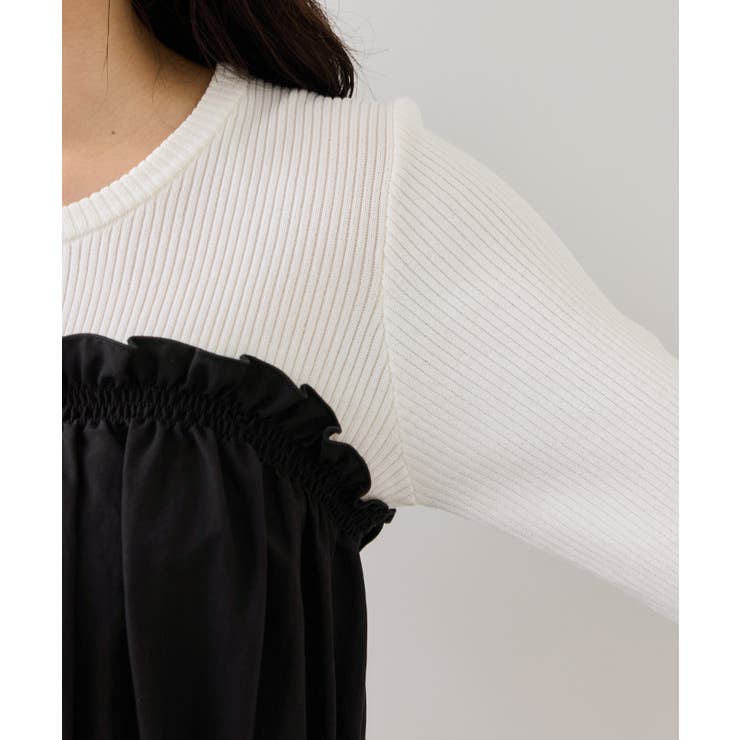 シャーリングビスチェドッキングニット/イージーケア | VIS  | 詳細画像24 