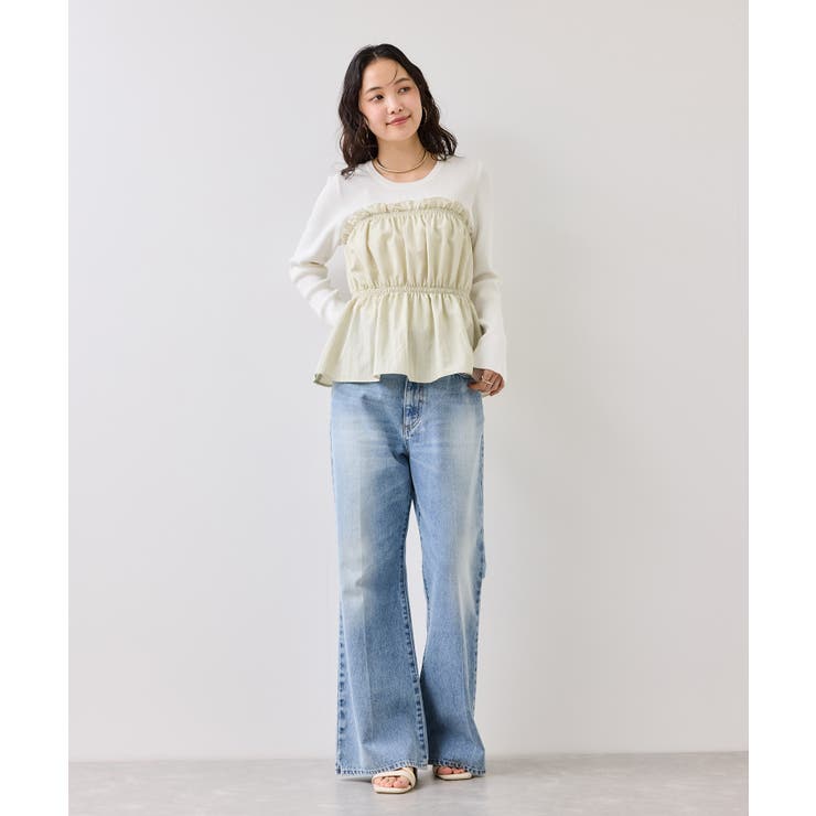 シャーリングビスチェドッキングニット/イージーケア | VIS  | 詳細画像7 