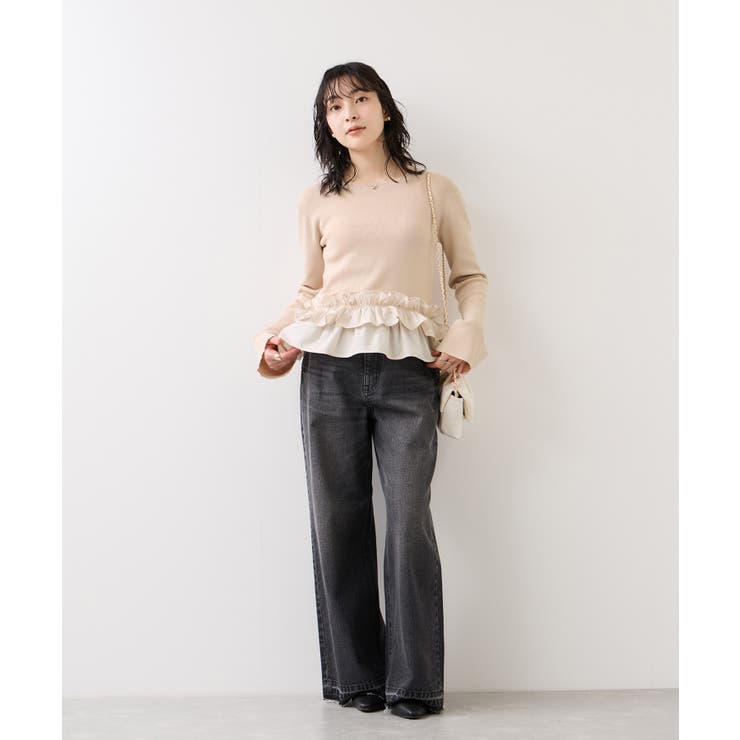 裾フリルティアードドッキングニット | VIS  | 詳細画像10 