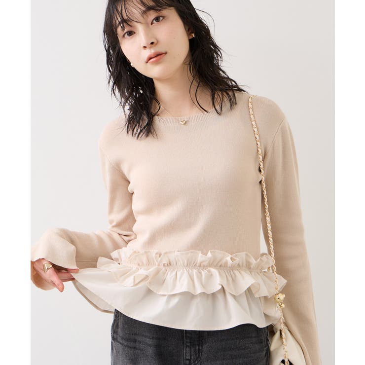 裾フリルティアードドッキングニット | VIS  | 詳細画像12 