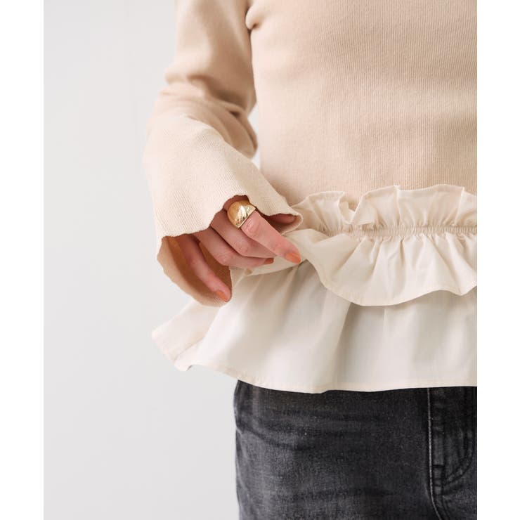 裾フリルティアードドッキングニット | VIS  | 詳細画像14 