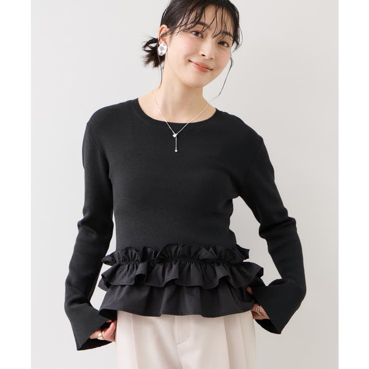 裾フリルティアードドッキングニット | VIS  | 詳細画像17 