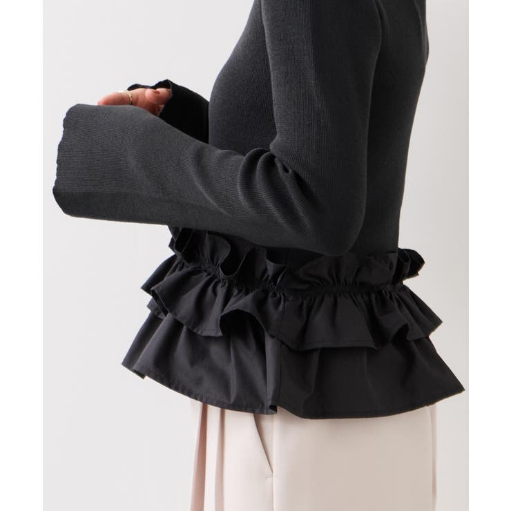 裾フリルティアードドッキングニット | VIS  | 詳細画像18 