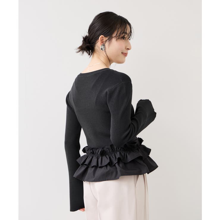 裾フリルティアードドッキングニット | VIS  | 詳細画像19 