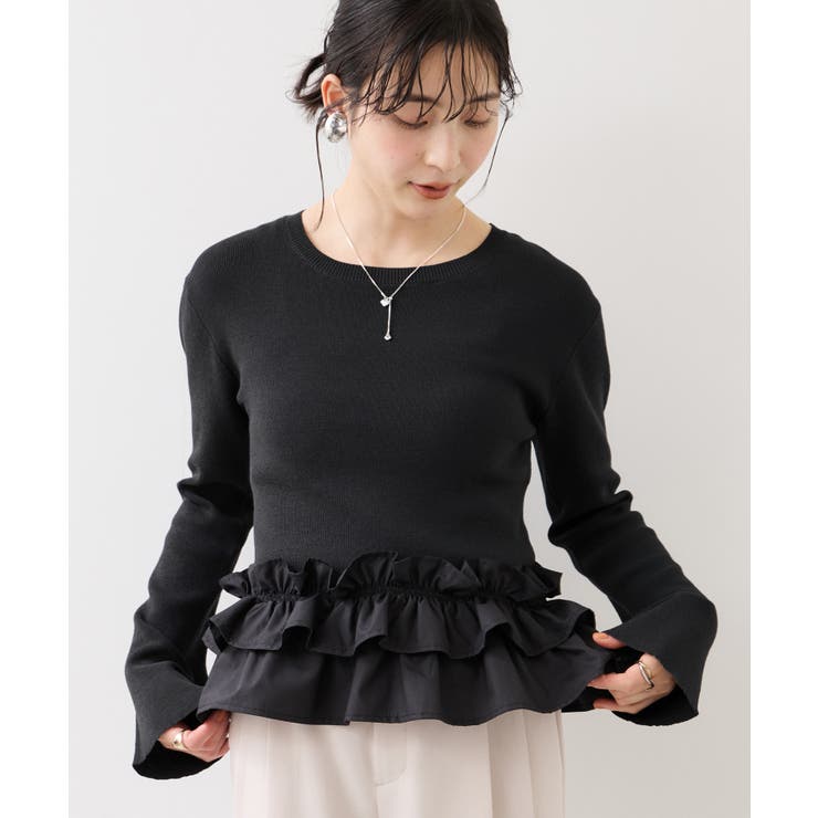 裾フリルティアードドッキングニット | VIS  | 詳細画像20 