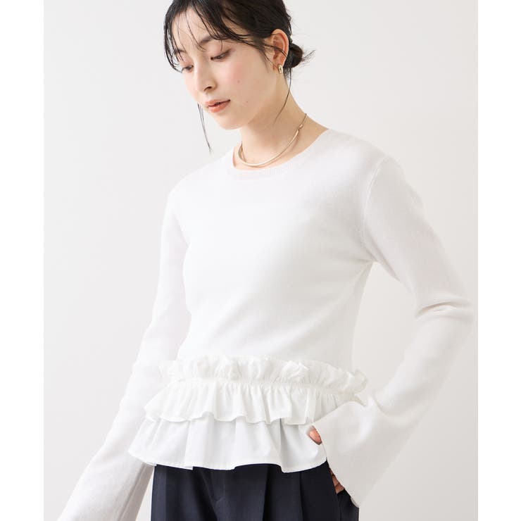 裾フリルティアードドッキングニット | VIS  | 詳細画像3 