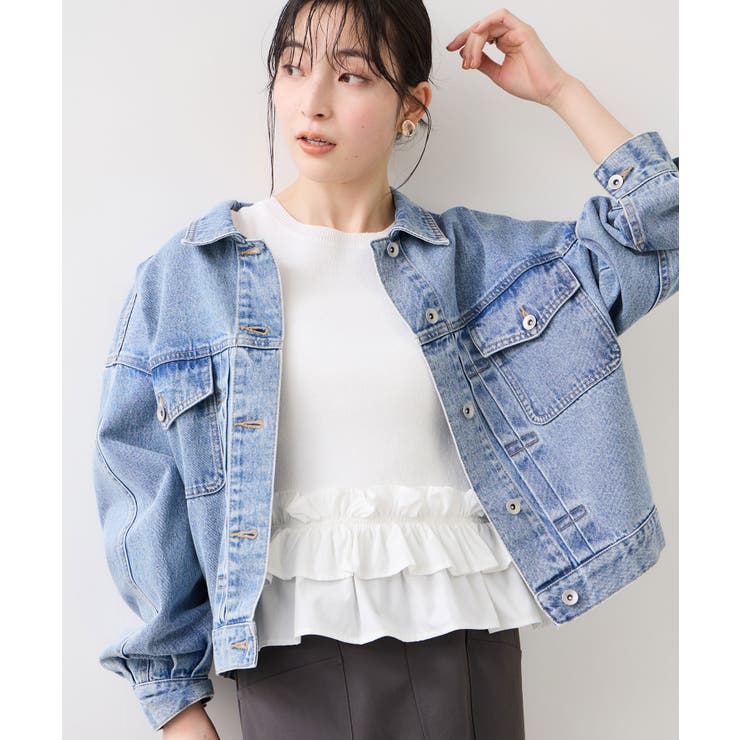 裾フリルティアードドッキングニット | VIS  | 詳細画像9 