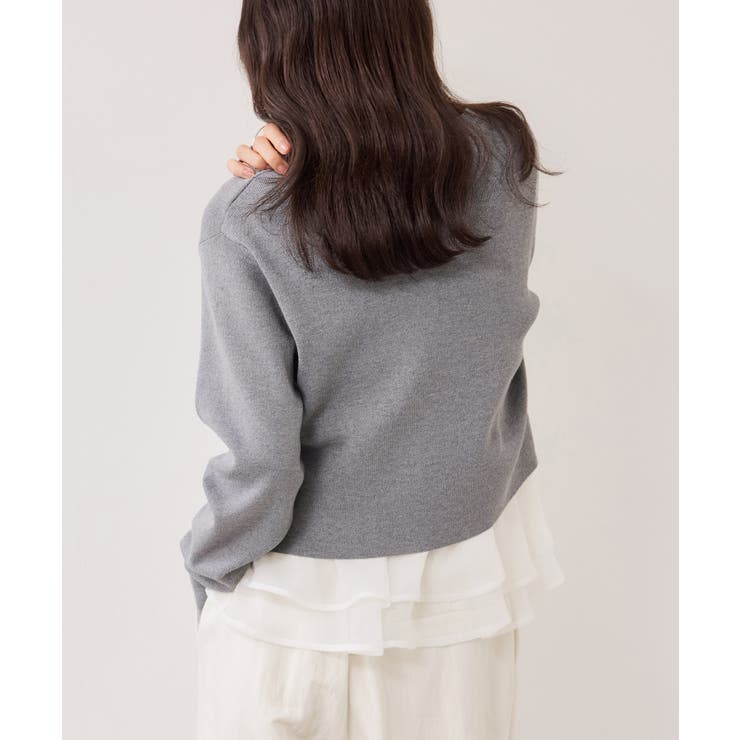【美得】ペプラムオーガンジードッキングニットプルオーバー | VIS  | 詳細画像18 