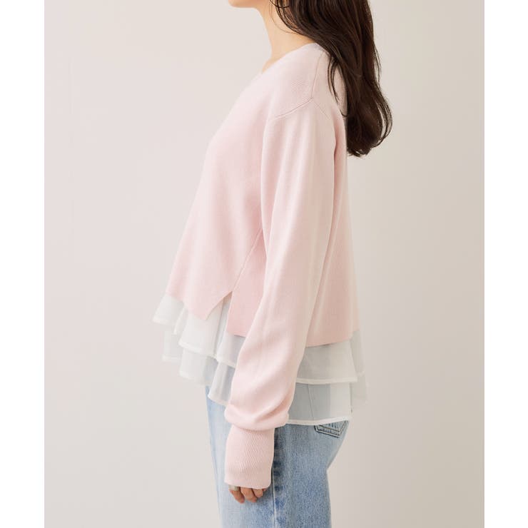 【美得】ペプラムオーガンジードッキングニットプルオーバー | VIS  | 詳細画像28 