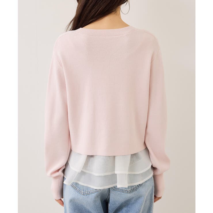 【美得】ペプラムオーガンジードッキングニットプルオーバー | VIS  | 詳細画像29 