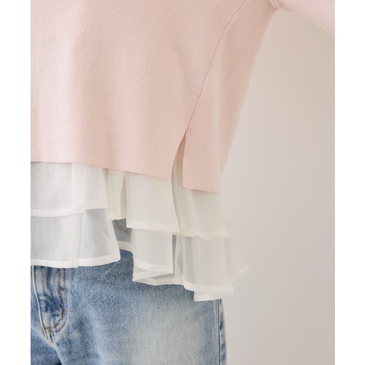 【美得】ペプラムオーガンジードッキングニットプルオーバー | VIS  | 詳細画像32 