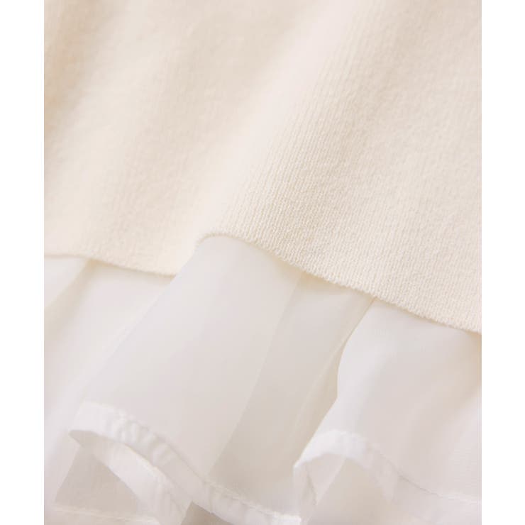 【美得】ペプラムオーガンジードッキングニットプルオーバー | VIS  | 詳細画像35 