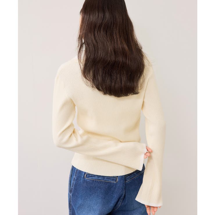 ダブルカラーポロニットトップス | VIS  | 詳細画像15 