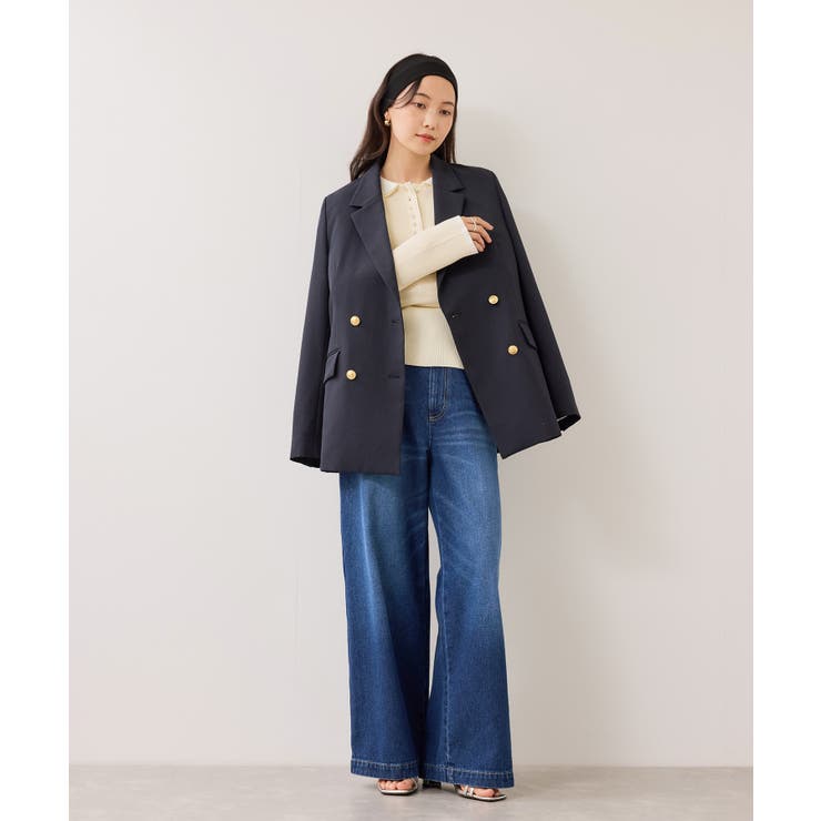 ダブルカラーポロニットトップス | VIS  | 詳細画像17 