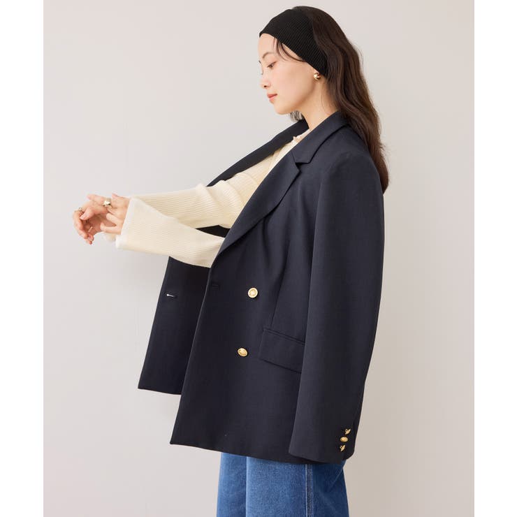 ダブルカラーポロニットトップス | VIS  | 詳細画像18 