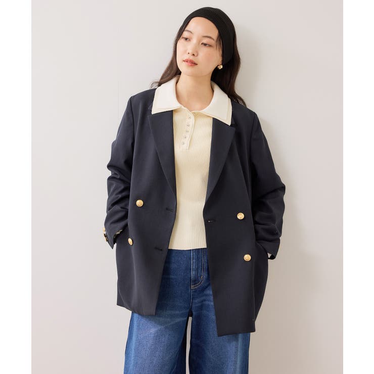 ダブルカラーポロニットトップス | VIS  | 詳細画像19 