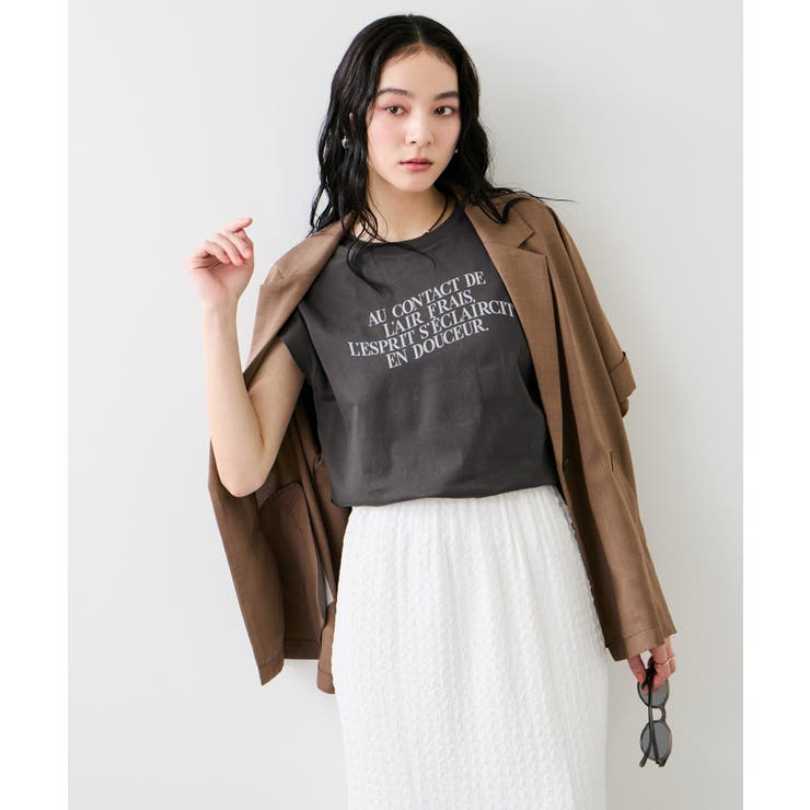 フォト＆ロゴプリントフレンチスリーブTシャツ/接触冷感 | VIS  | 詳細画像26 