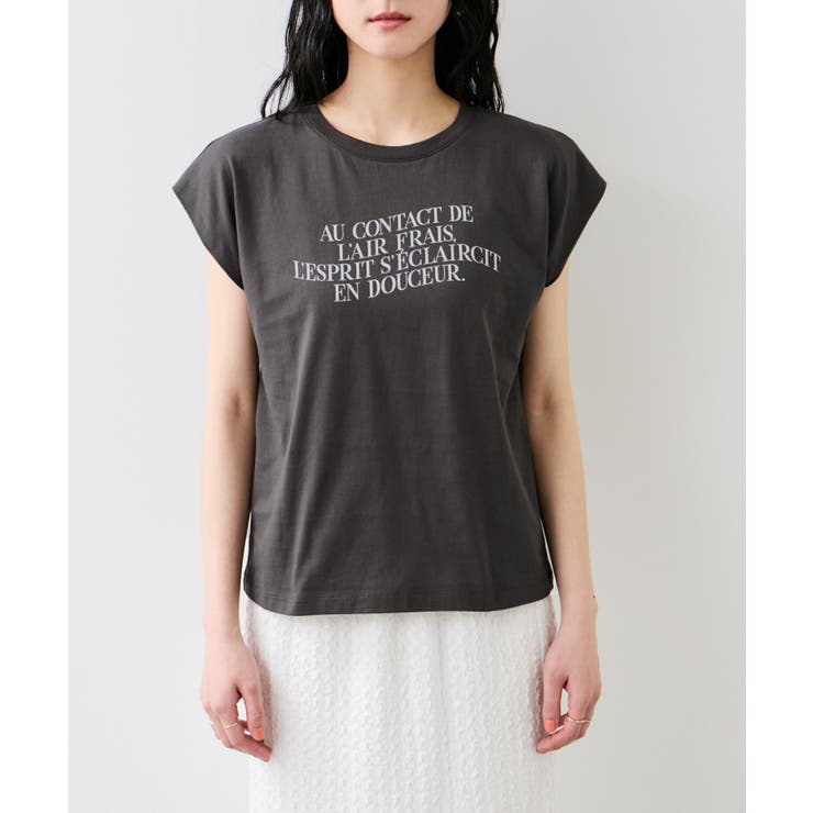 フォト＆ロゴプリントフレンチスリーブTシャツ/接触冷感 | VIS  | 詳細画像27 