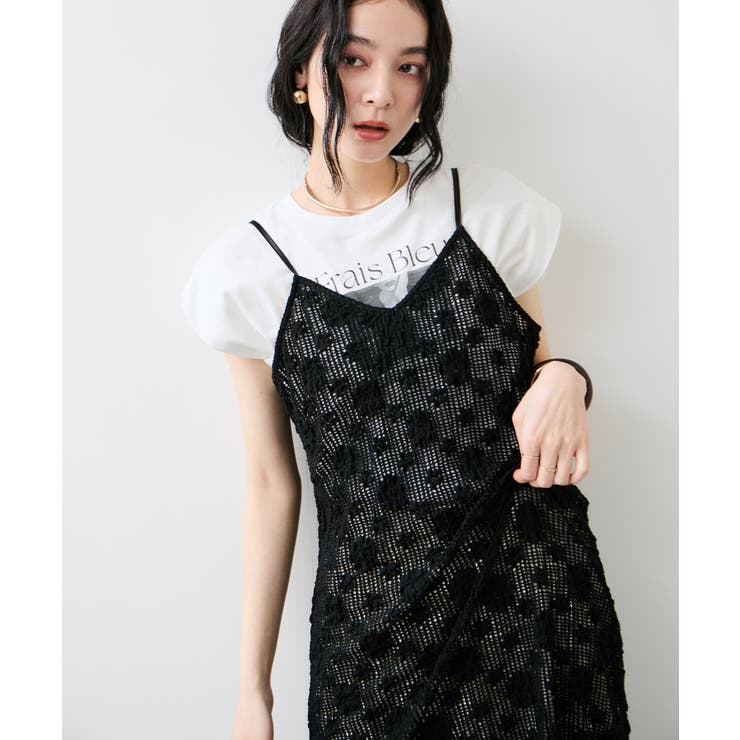 フォト＆ロゴプリントフレンチスリーブTシャツ/接触冷感 | VIS  | 詳細画像9 