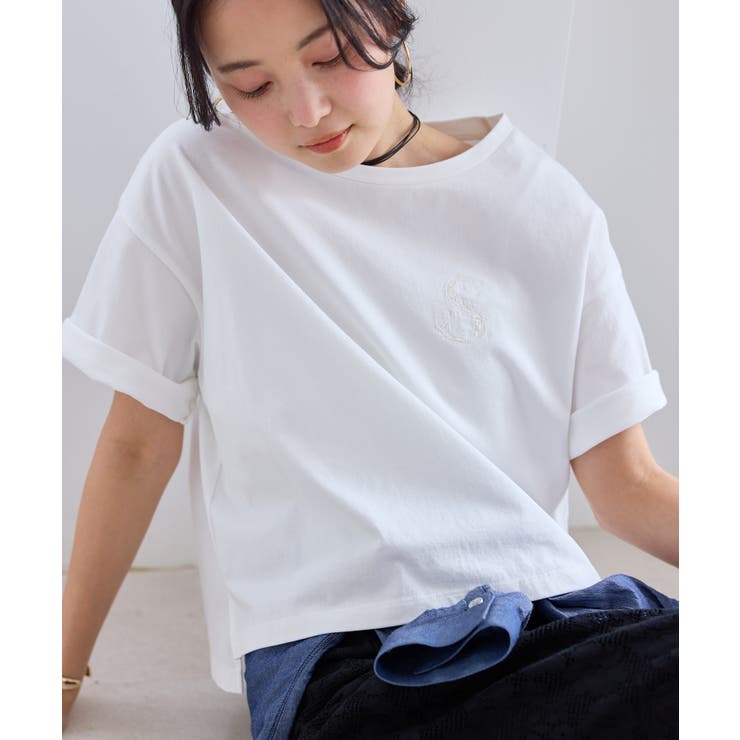 ボクシークロップド刺繍Tシャツ | VIS  | 詳細画像10 