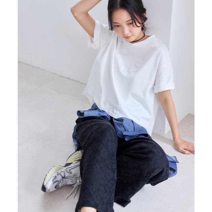 ボクシークロップド刺繍Tシャツ | VIS  | 詳細画像12 
